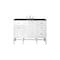 James Martin Vanities Addison 48in Single Vanity, Glossy White w/ 3 CM Charcoal Soapstone Quartz Top E444-V48-GW-3CSP - alternate 1